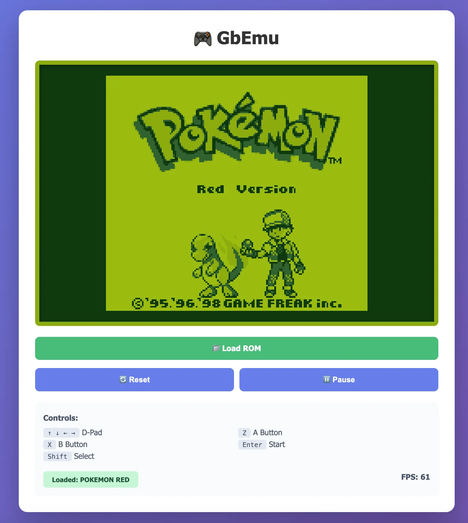 Pokemon Red rendering correctly after the DMG-guided fixes